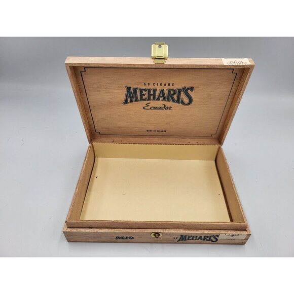Mehari's Agio Cigars Empty Wood Cigar Box Made in Holland - Picture 4 of 8